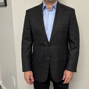 Brioni Dark Green Checkered Blazer